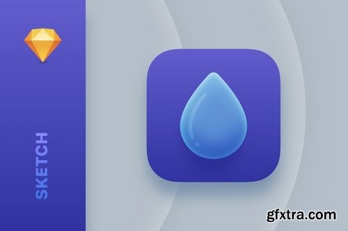 Droplet — Modern iOS Sketch App Icon