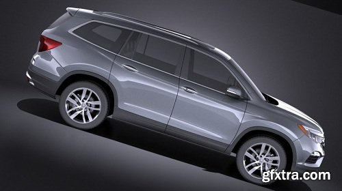 Honda Pilot 2016 VRAY 3d Model