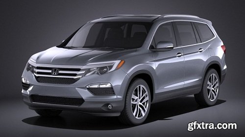 Honda Pilot 2016 VRAY 3d Model