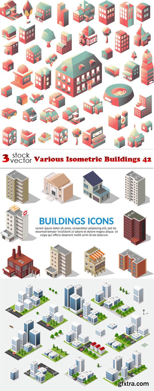 Vectors - Various Isometric Buildings 42