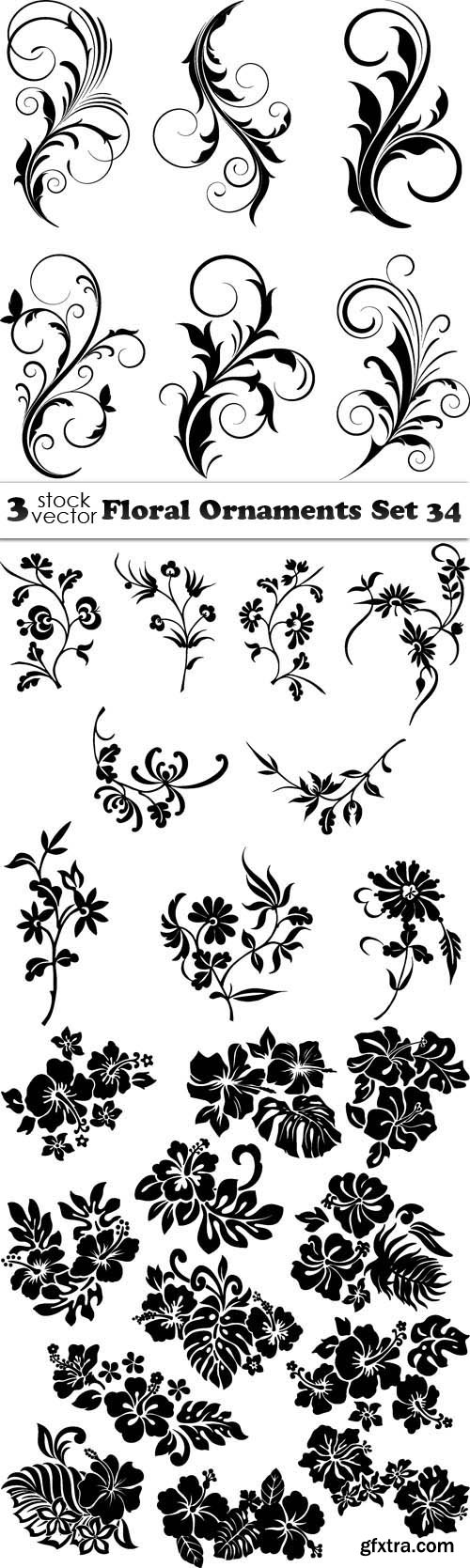 Vectors - Floral Ornaments Set 34