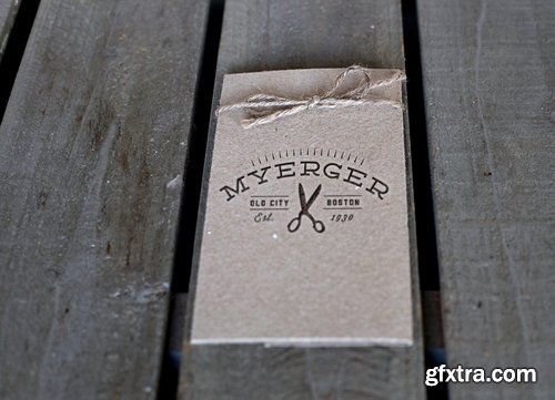 Label mockup vintage letterpress