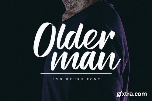 CM - Olderman SVG Brush Font 3492556