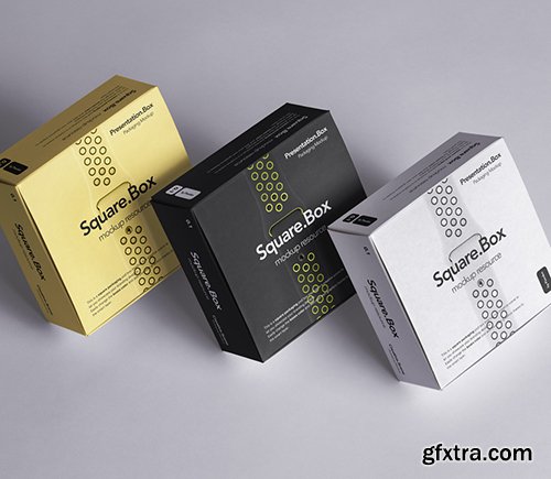 Psd Square Boxes Packaging Mockup 2
