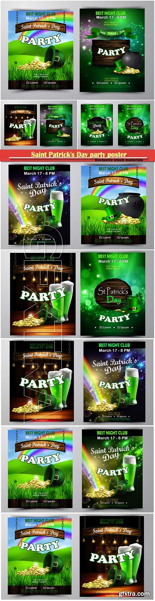 Irish holiday Saint Patrick s Day party poster