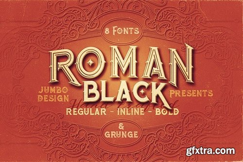 CM - Roman Black - 8 Display Fonts 3471349