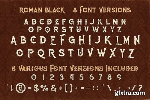 CM - Roman Black - 8 Display Fonts 3471349