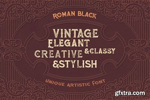 CM - Roman Black - 8 Display Fonts 3471349