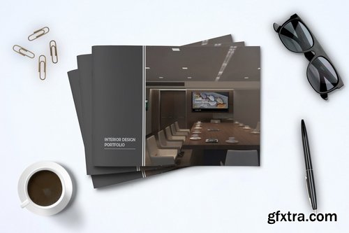 A5 Interior Design Portfolio Template