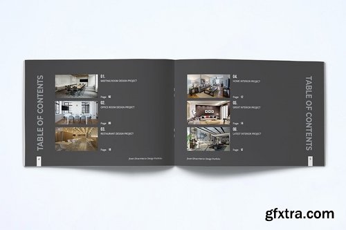 A5 Interior Design Portfolio Template