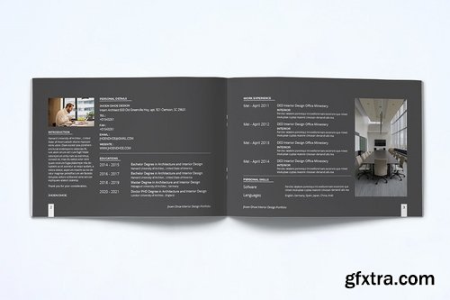 A5 Interior Design Portfolio Template