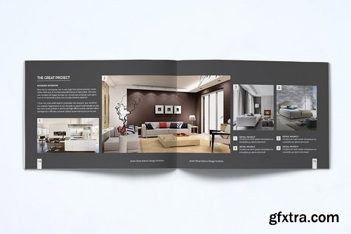 A5 Interior Design Portfolio Template