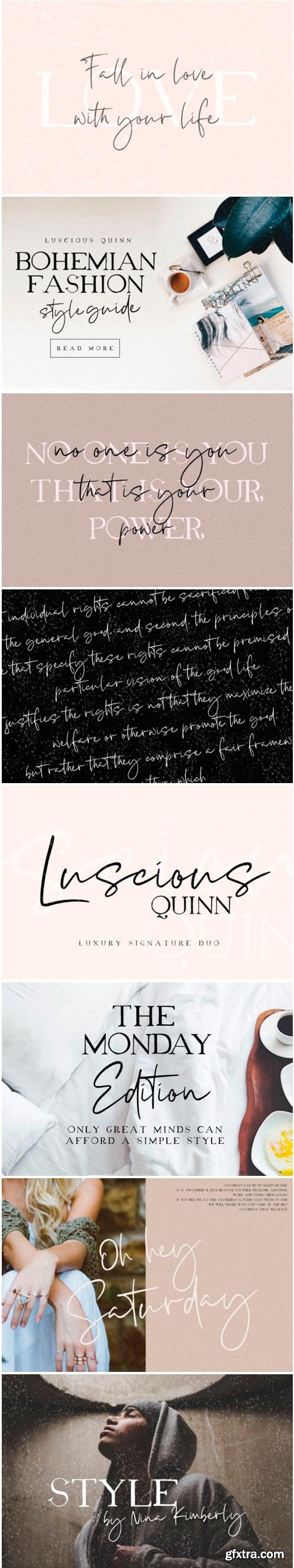 Luscious Quinn Duo Font