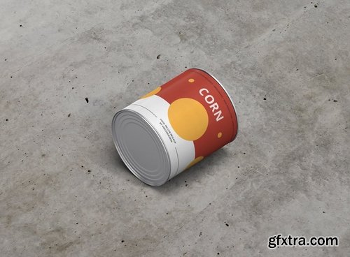 Food Tin Can Mockup Medium Size