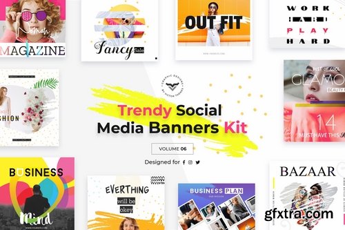 Trendy Social Media Banners Pack VI