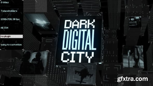 VideoHive Dark Digital City Titles 5685623