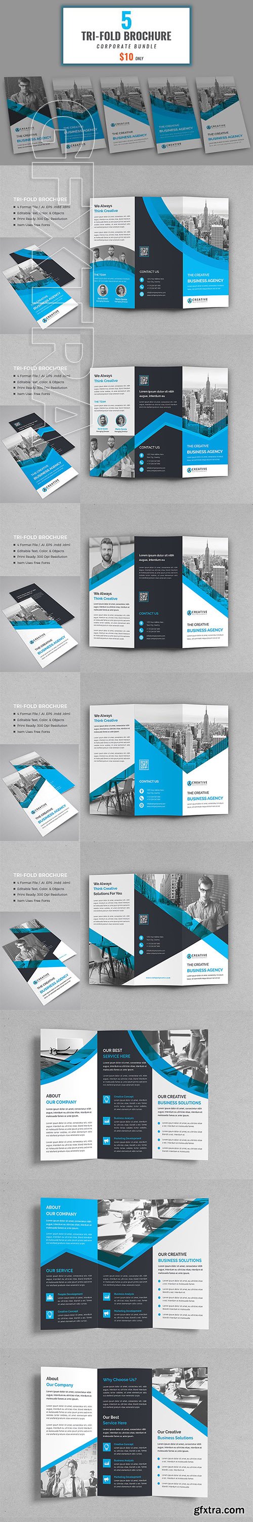 CreativeMarket - Tri-Fold Brochure Bundle 3367670