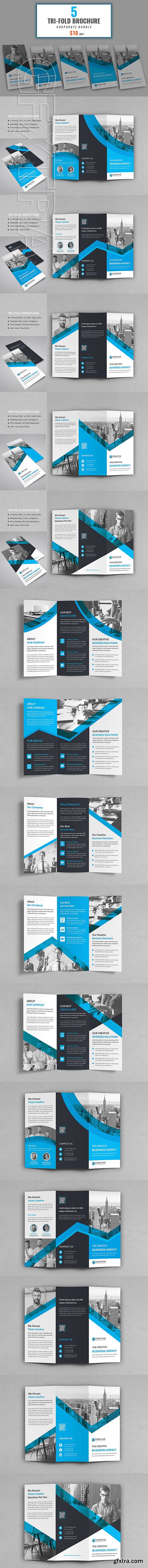 CreativeMarket - Tri-Fold Brochure Bundle 3367670