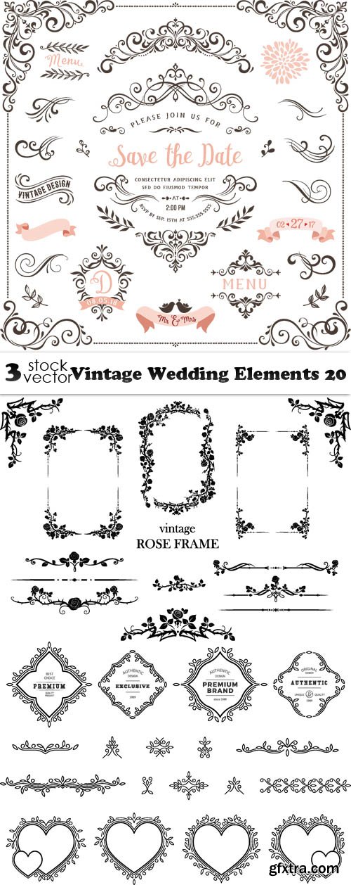 Vectors - Vintage Wedding Elements 20