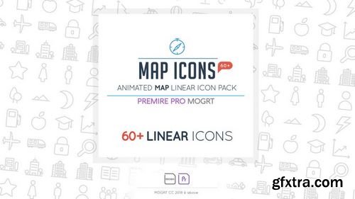 MotionArray Map Linear Icon Pack 191301