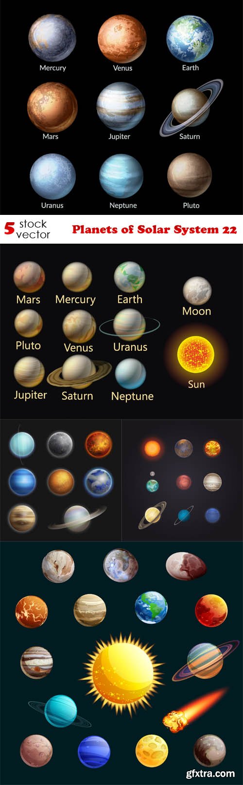 Vectors - Planets of Solar System 22