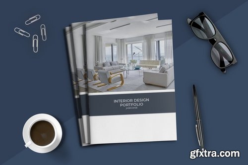 A5 Interior Design Portfolio Template