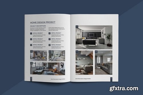 A5 Interior Design Portfolio Template