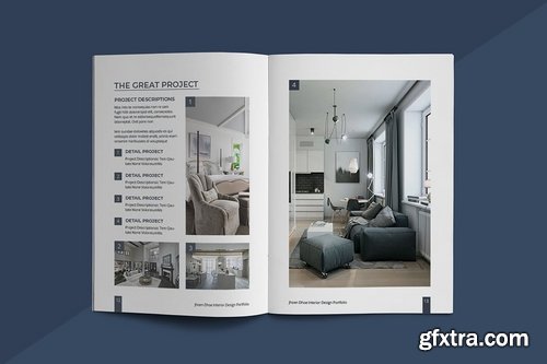 A5 Interior Design Portfolio Template