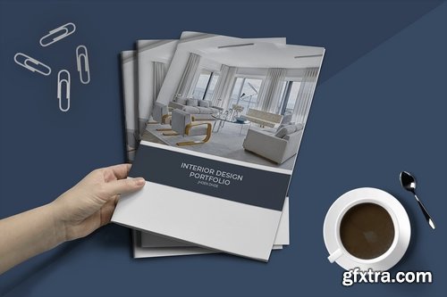 A5 Interior Design Portfolio Template