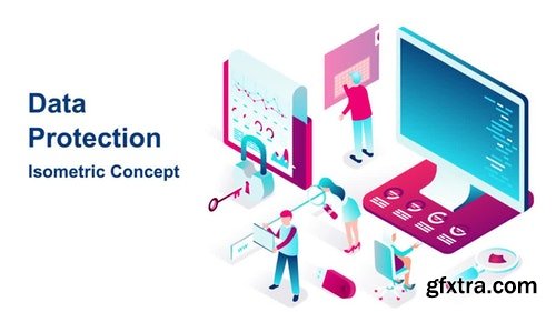 MotionArray Data Protection - Isometric Concept 183868