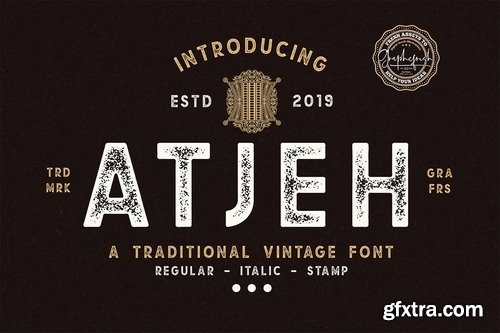 CM - Atjeh - A Traditional Vintage Font 3542390