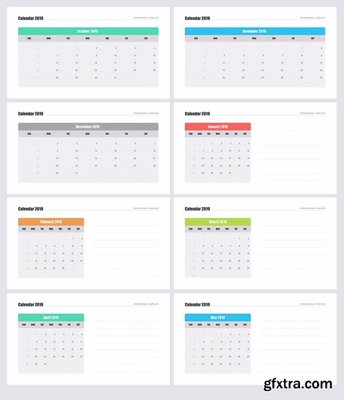 Calendar 2019 for PowerPoint and Keynote