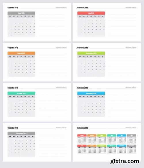 Calendar 2019 for PowerPoint and Keynote