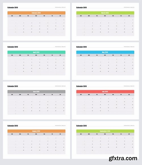 Calendar 2019 for PowerPoint and Keynote