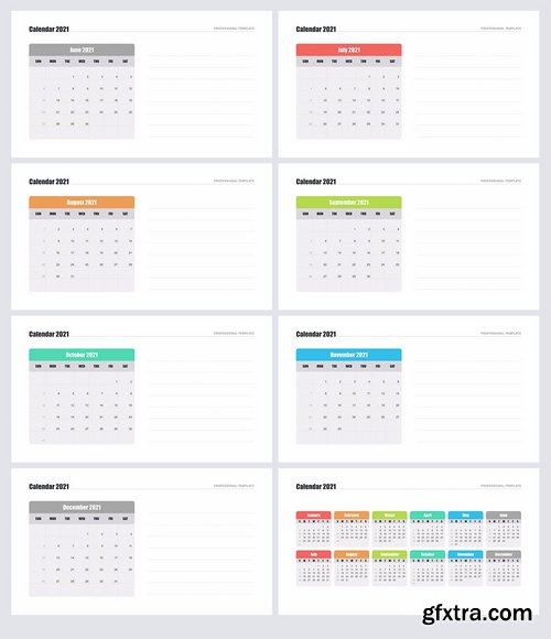 Calendar 2021 for PowerPoint and Keynote