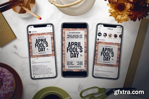 April Fool\'s Day Flyer Set