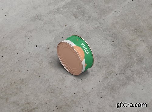 Food Tin Can Mockup Small Size