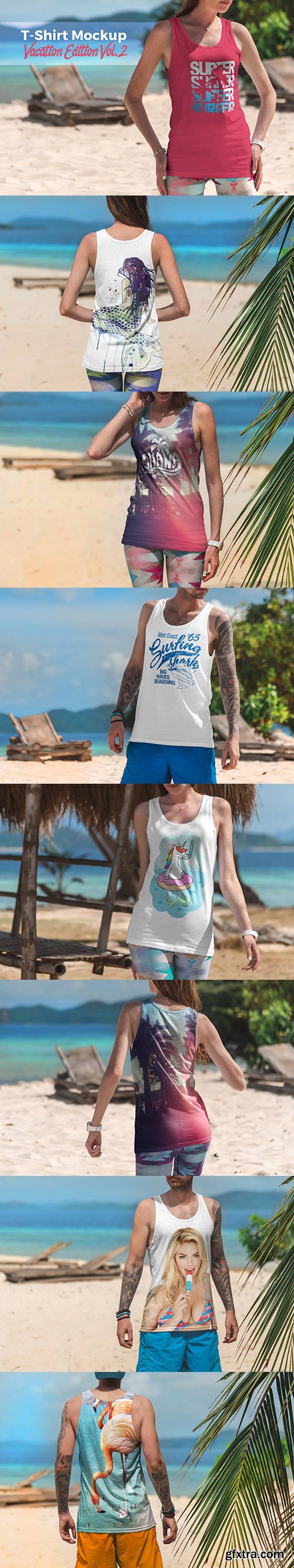 T-Shirt Mockup Vacation Edition Vol. 2