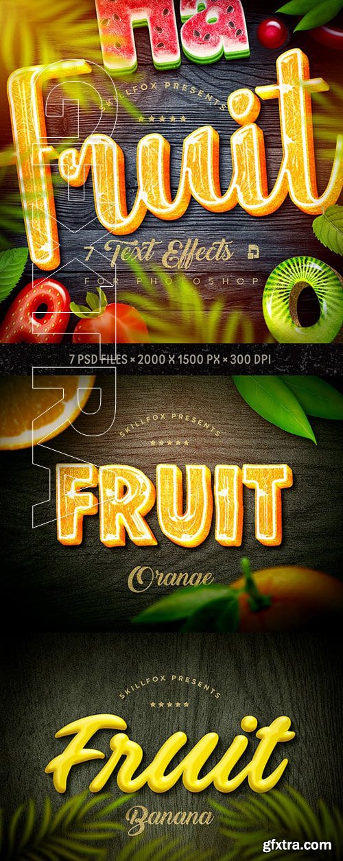 GraphicRiver - Fruit Text Effects х7 Psd 23363564