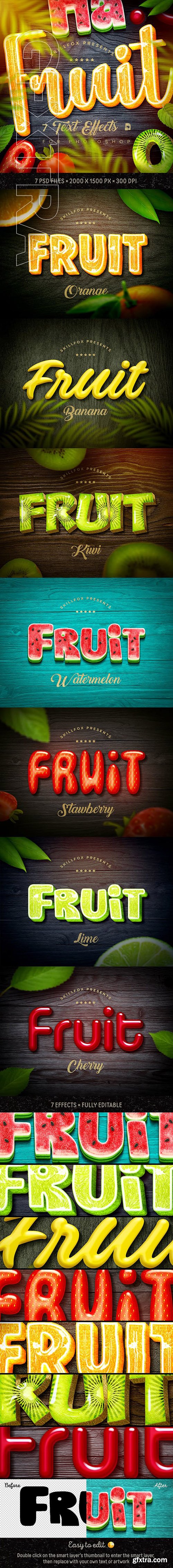 GraphicRiver - Fruit Text Effects х7 Psd 23363564