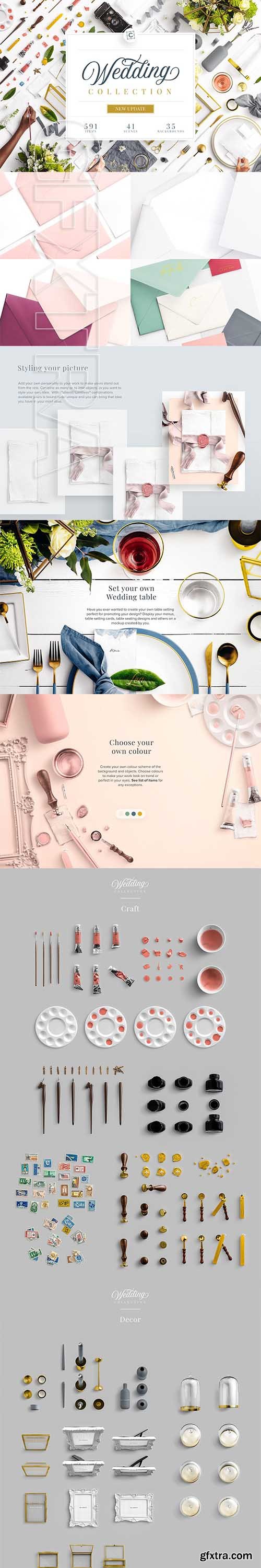 CreativeMarket - Wedding Mockup Scene Creator Bundle 2603273