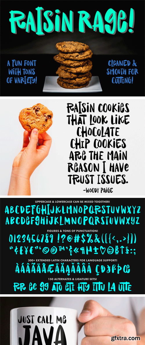 CM - Raisin Rage: a fun & casual font! 3108395