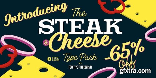 Steak And Cheese Font Family - 8 Fonts