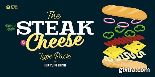 Steak And Cheese Font Family - 8 Fonts