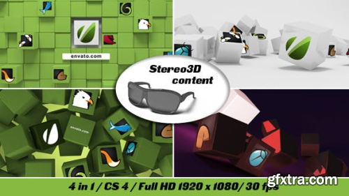 VideoHive Cubes Stereo 3D 5004553