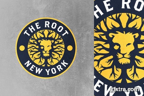 Root Lion Emblem Mascot Logo