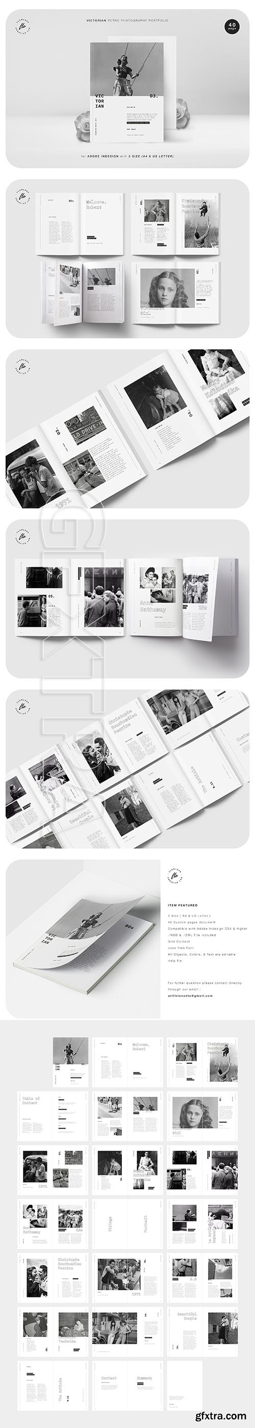 CreativeMarket - VICTORIA Retro Photography Portfolio 3543248