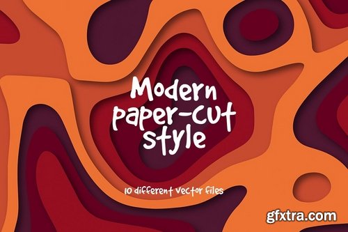 Colorful Cardboard Paper Cut Vector Backgrounds