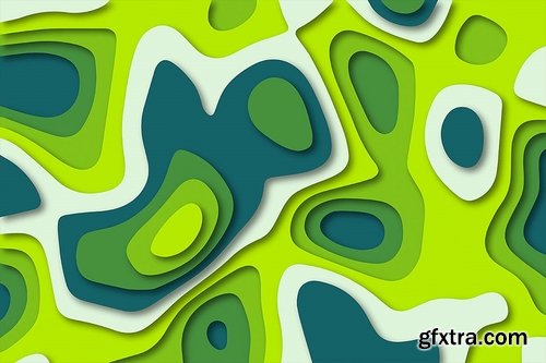 Colorful Cardboard Paper Cut Vector Backgrounds