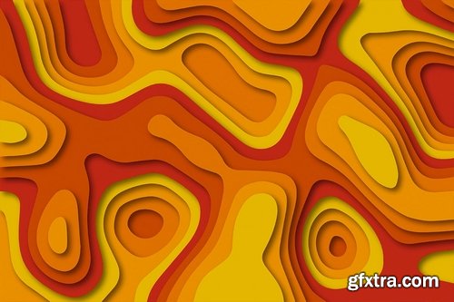 Colorful Cardboard Paper Cut Vector Backgrounds